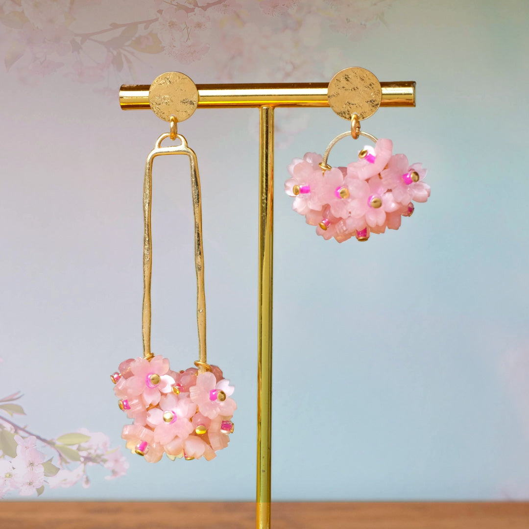 Boucles d'oreilles fleurs de Sakura