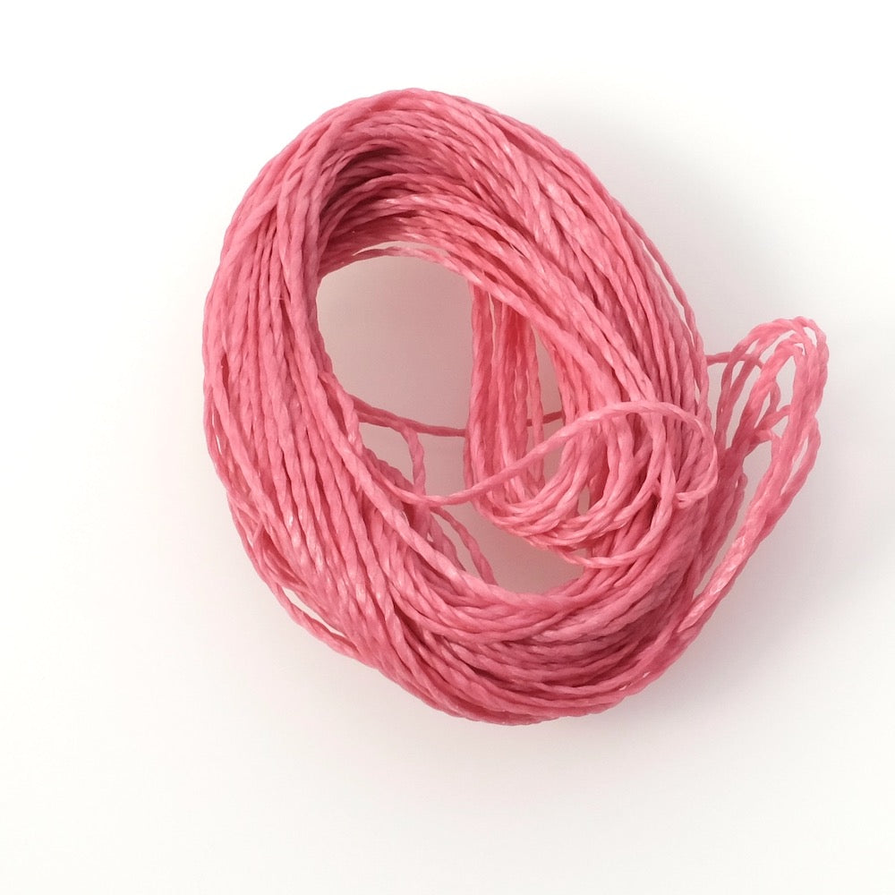 10 mètres de fil ciré Linhasita 0,5mm pour micro macramé - Rose