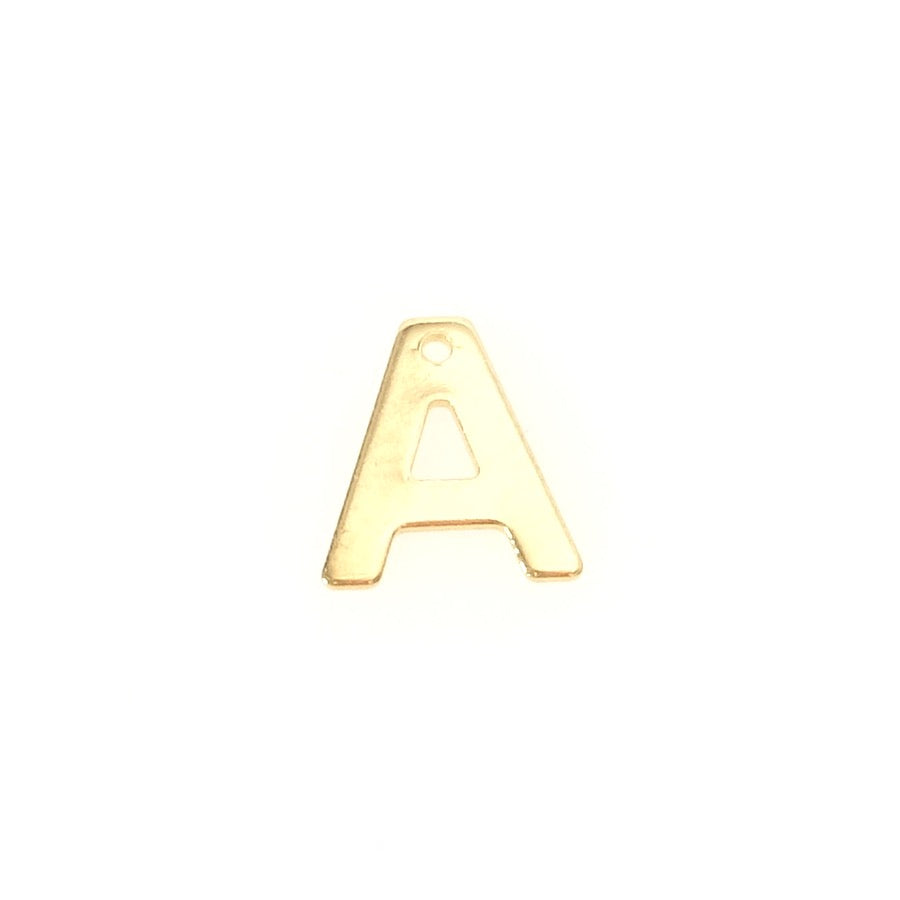 Pendentif Lettre A en acier inoxydable 304 Doré 18K