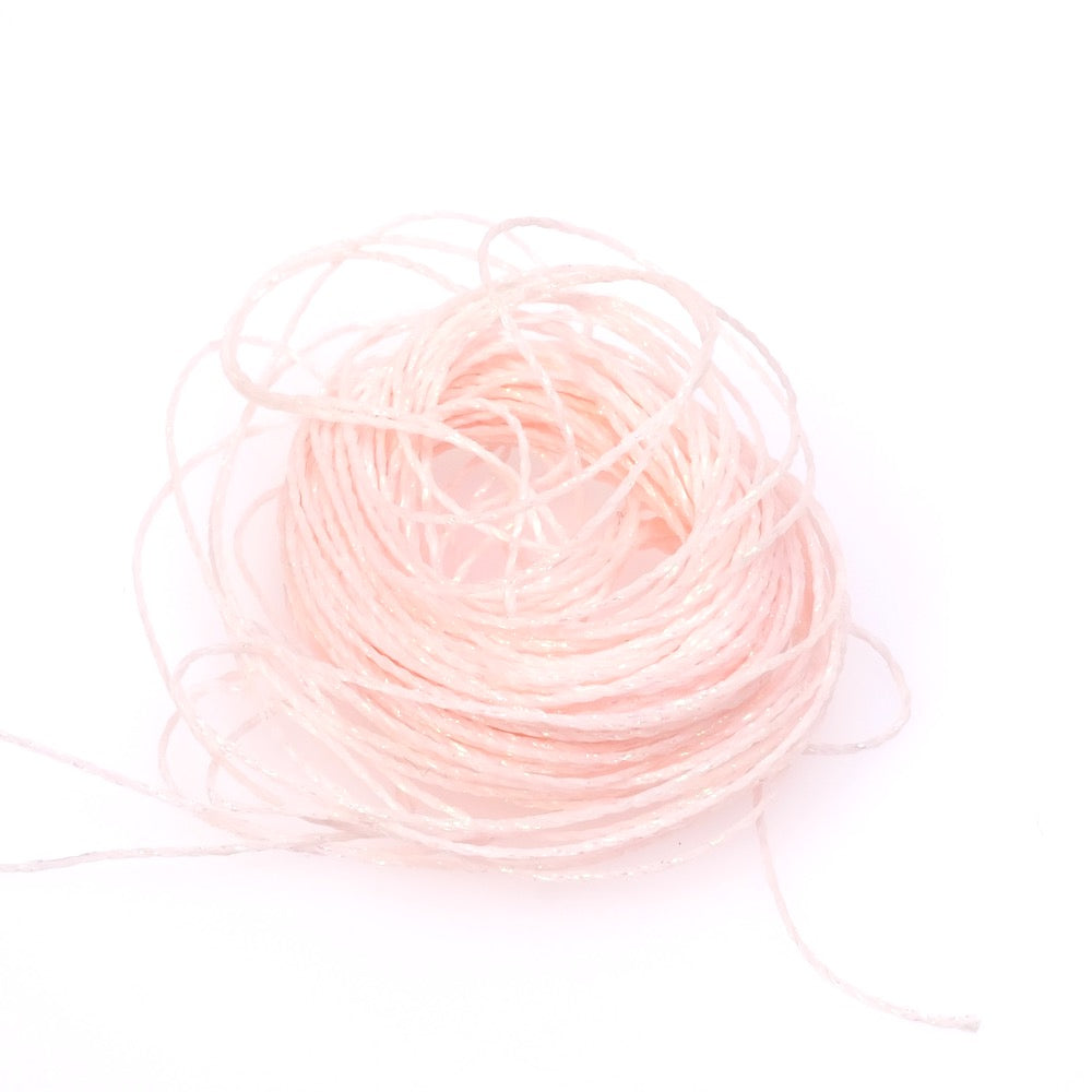 Bobine de fil ciré Linhasita 0,5mm pour micro macramé - Flamingo métallisé