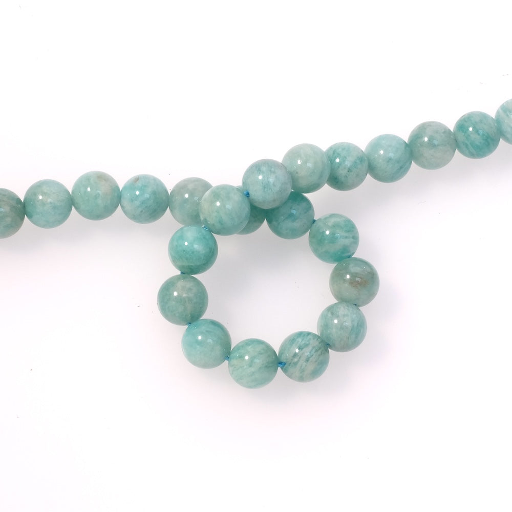 10 perle en pierre naturelle ronde 8mm naturelles Amazonite