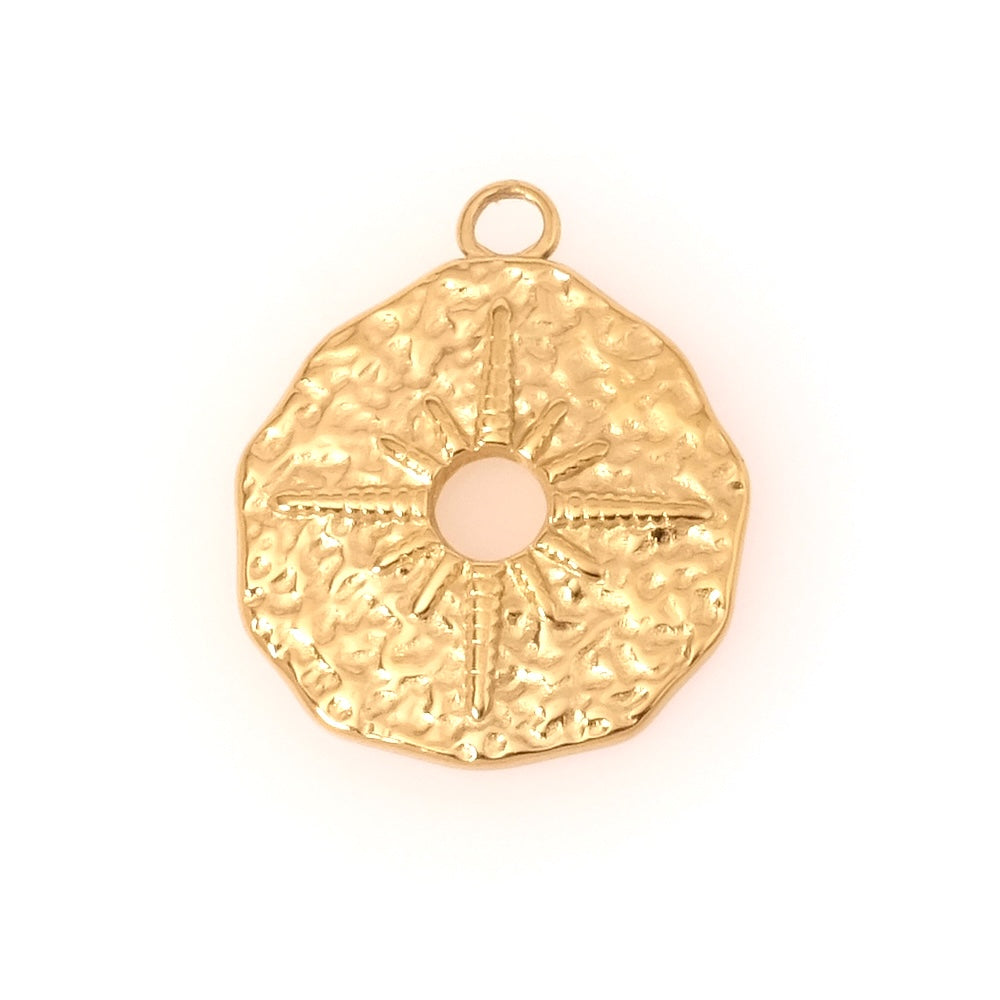 Pendentif Bohème étoile texturé en acier inoxydable 304 Doré 18K