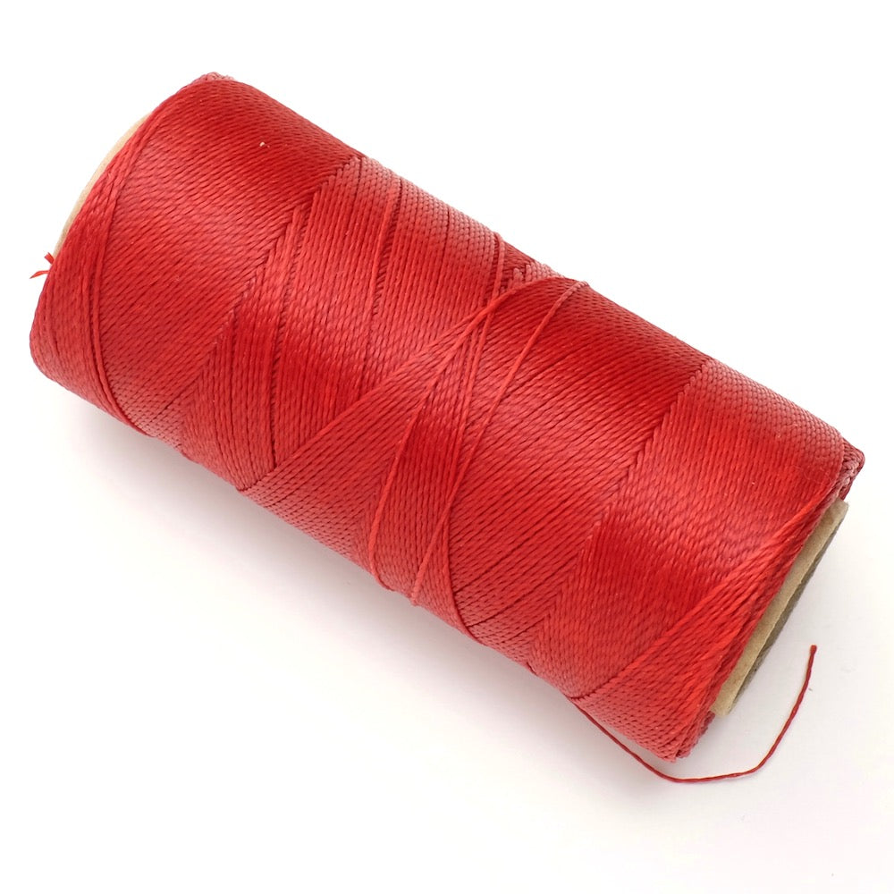 10 mètres de fil ciré Linhasita 0,5mm pour micro macramé - Rouge vif