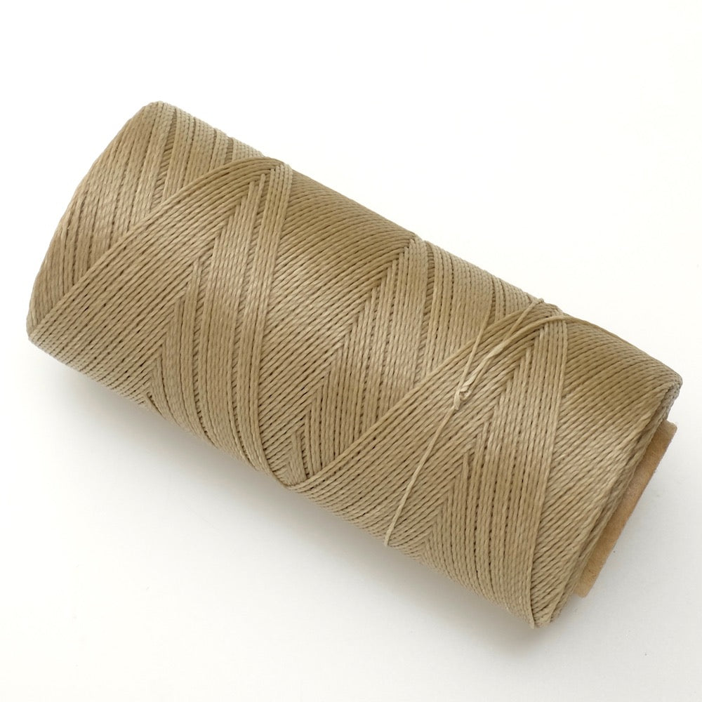 10 mètres de fil ciré Linhasita 0,5mm pour micro macramé - Beige Ficelle