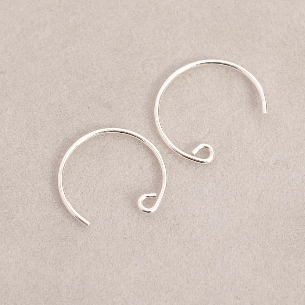 Boucles d'oreilles Crochets en laiton Argenté 925 Premium, la paire