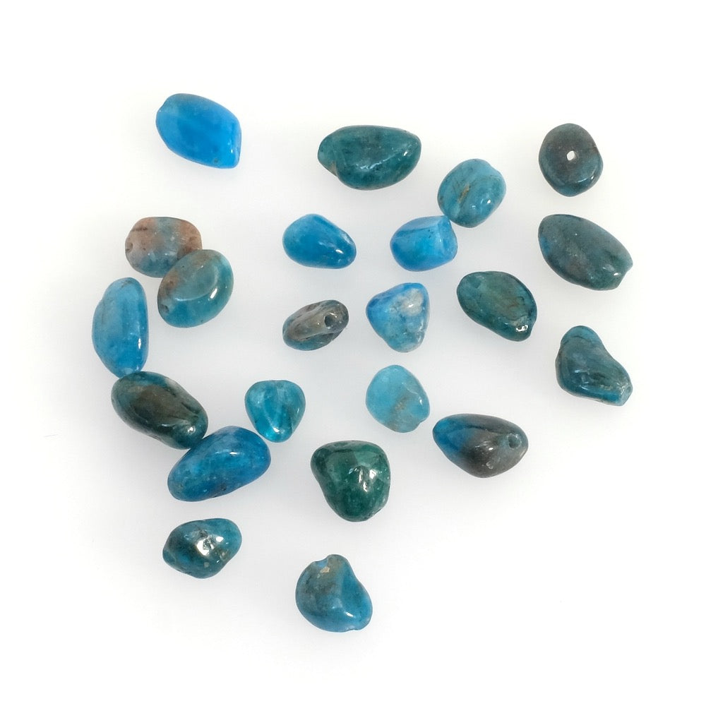 10 perles naturelles irrégulières en Apatite