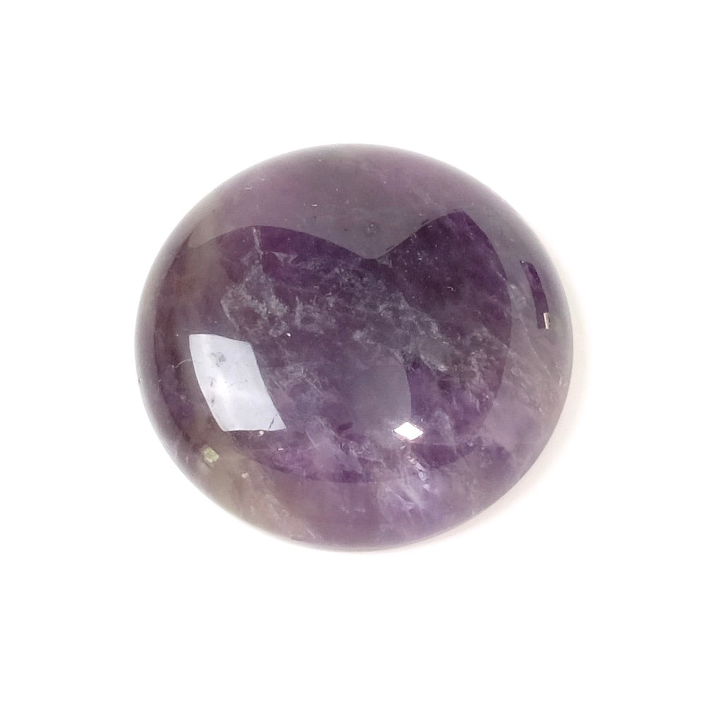 Naturstein-Cabochon, rund, 25 mm, Amethyst