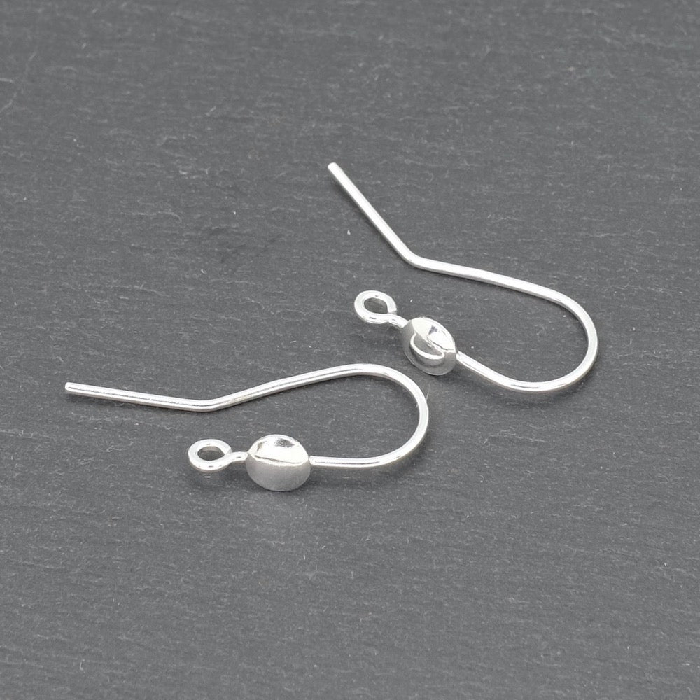 2 crochets Boucles d'oreilles en argent massif 925