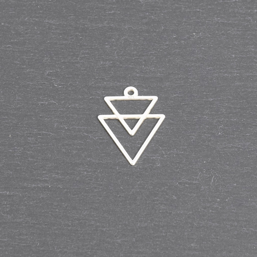 Pendentif Triangles en argent massif 925