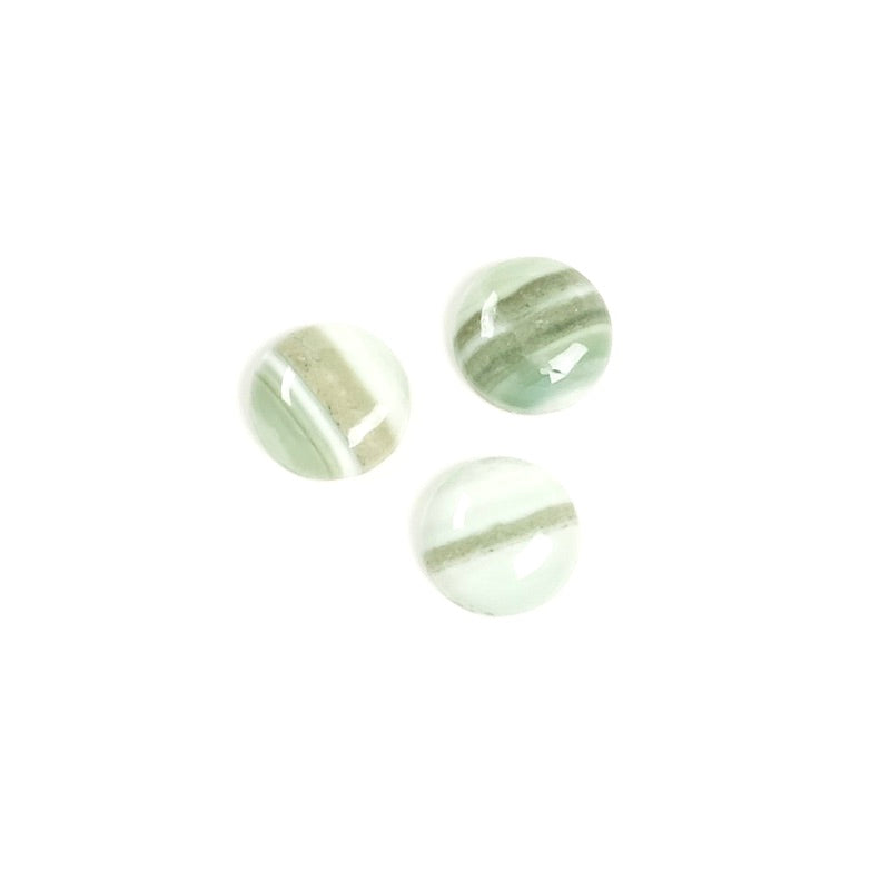 Naturstein-Cabochon 8 mm grün gestreifter Achat