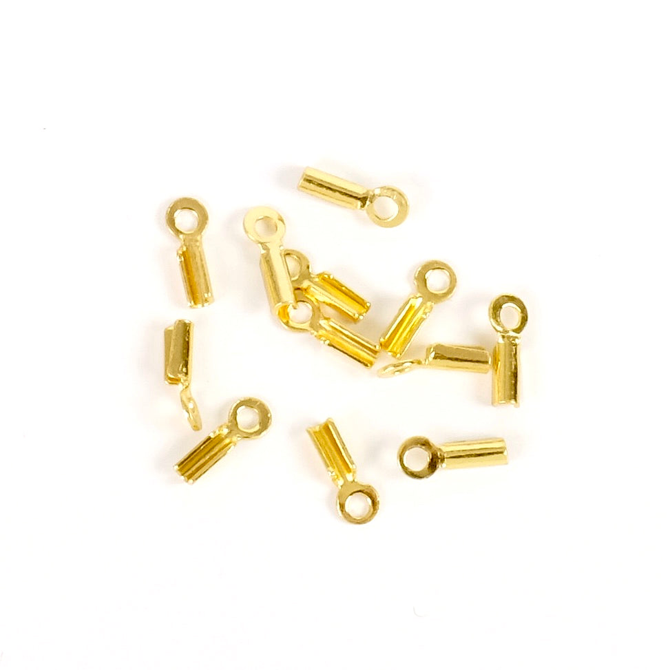 10 embouts 1mm en laiton Doré à l'or fin 24K