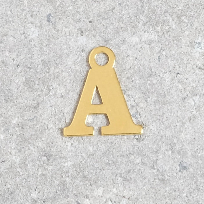 Pendentif lettre A en argent 925 doré à l&#39;or 24K