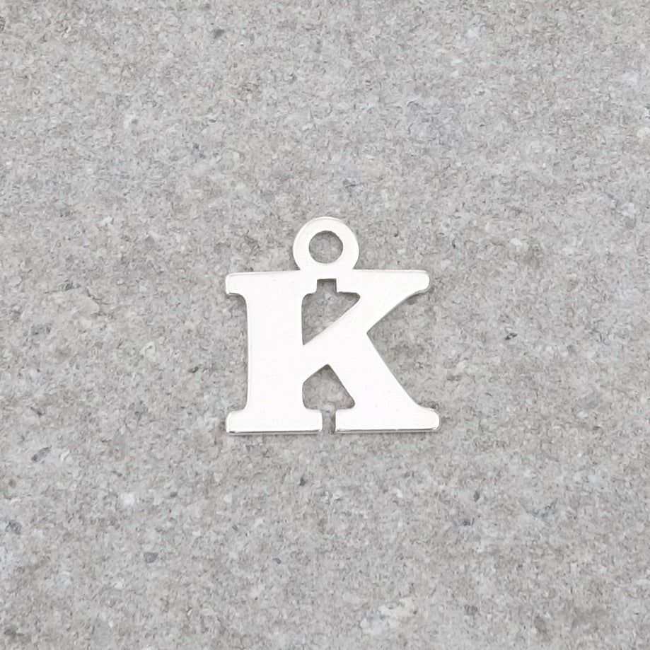 Pendentif lettre K en argent 925