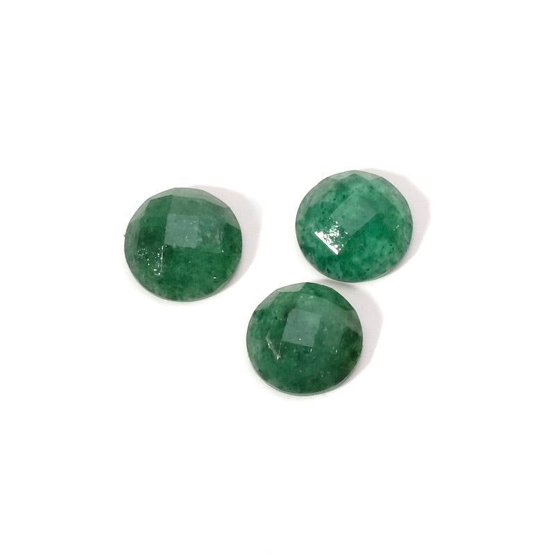 Cabochon en pierre naturelle facettée 8mm Aventurine