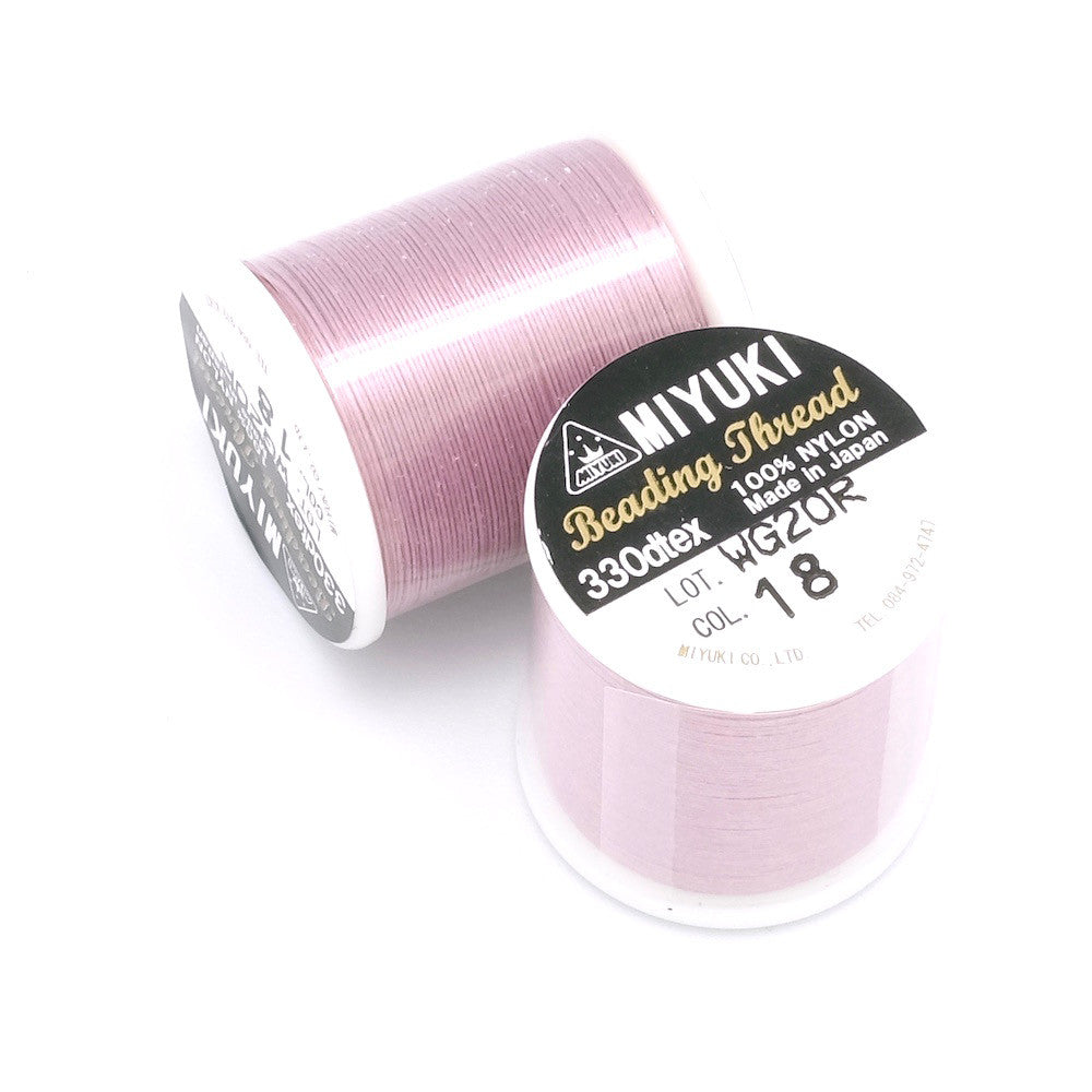 50-Meter-Spule Miyuki-Perlengarn, 0,25-mm-Nylonfaden, Pink Nr. 18