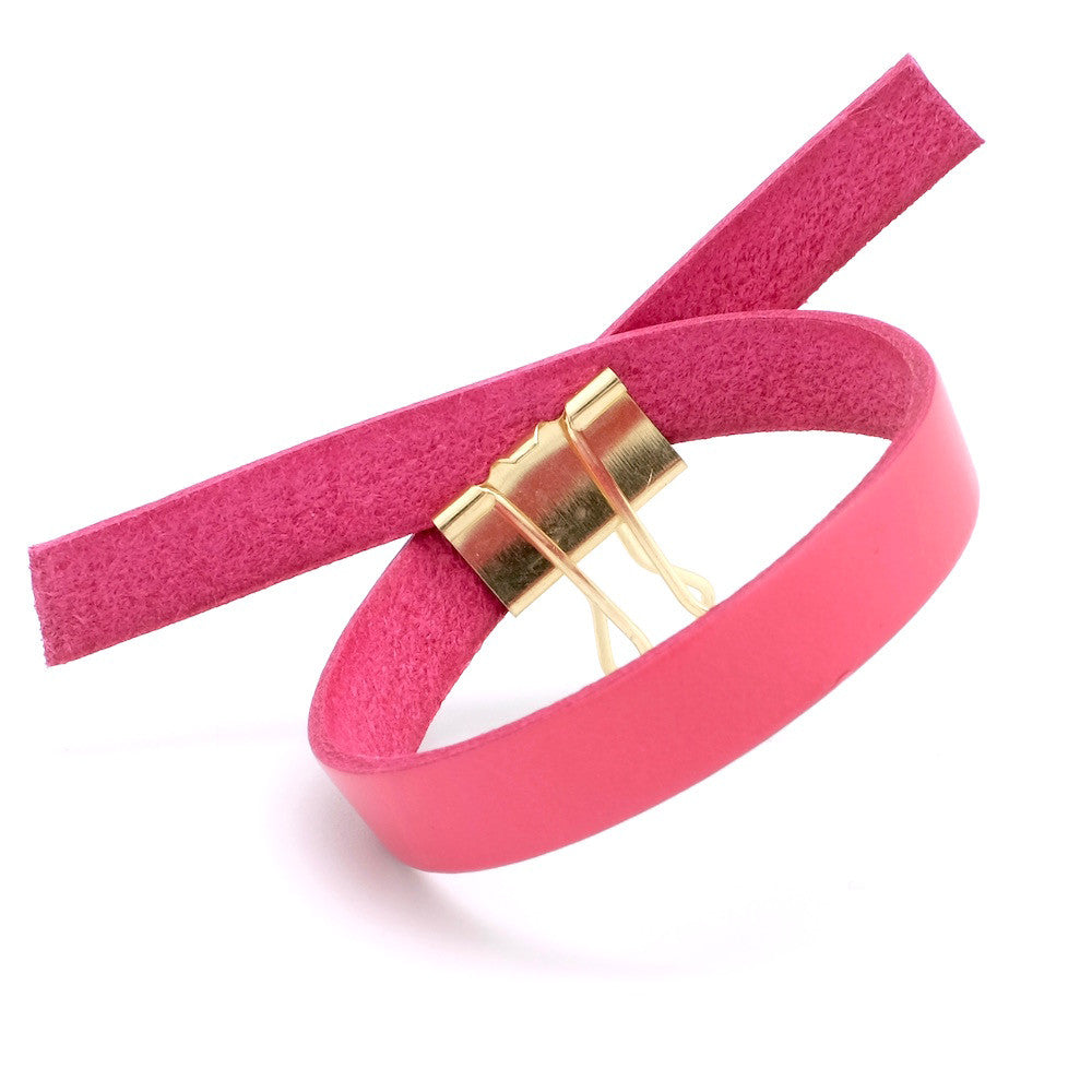 25cm de Lanière de cuir plat 10mm Fuchsia Qualité prémium fabriqué en Europe 