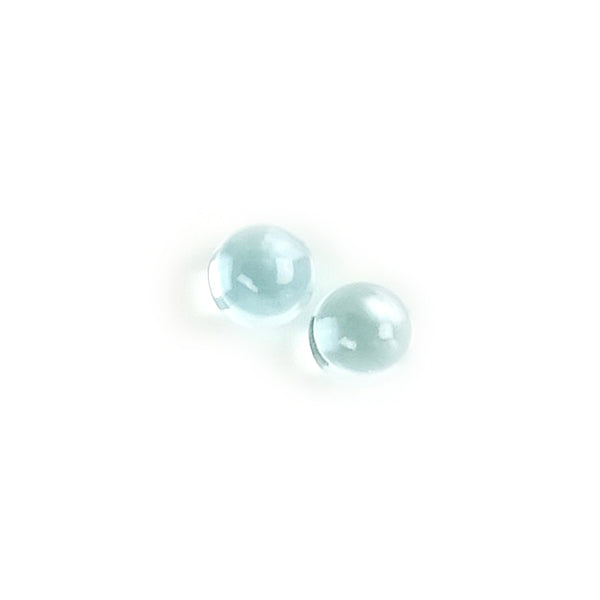 2 Cabochons de pierre naturelle Rond 4mm Sky Blue Topaze